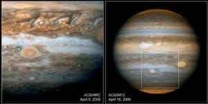 El telescopio Hubble detecta cambios atmosféricos en la superficie de Júpiter