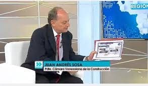 Productividad del sector construcción está al 10% de su capacidad, segun Juan Andres Sosa